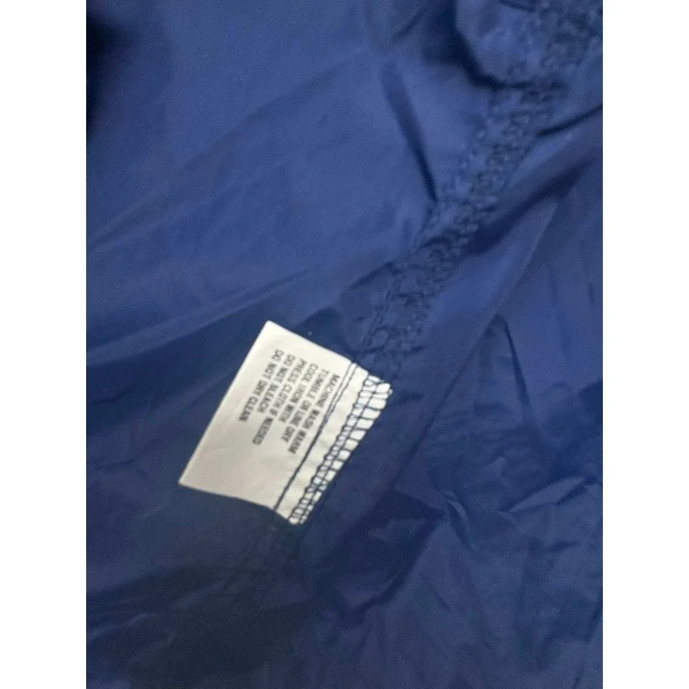 Eddie Bauer Mens XL Navy Blue Nylon Windbreaker Jacket Full Zip Mesh Lined XL